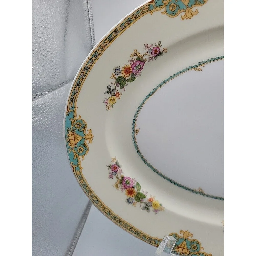 Vtg Meito China Japan Madrid Oval Serving Platter 14